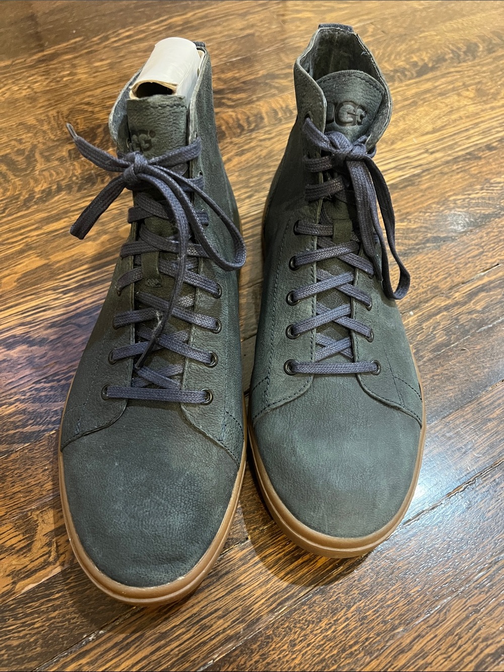 UGG Men’s Olive Green High-Top Sneakers with Gum Sole